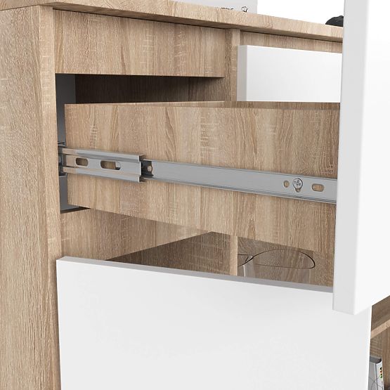 KOMODA K100 2D 3SZ 1P PK DĄB SONOMA / BIAŁA