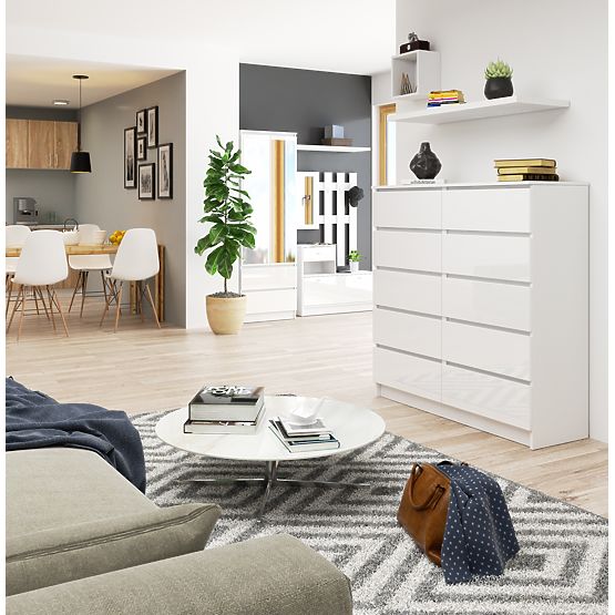 KOMODA K120 10SZ CLP PK BIAŁY POŁYSK