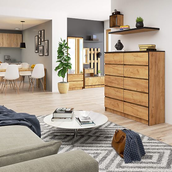 KOMODA K120 10SZ CLP PK DĄB CRAFT