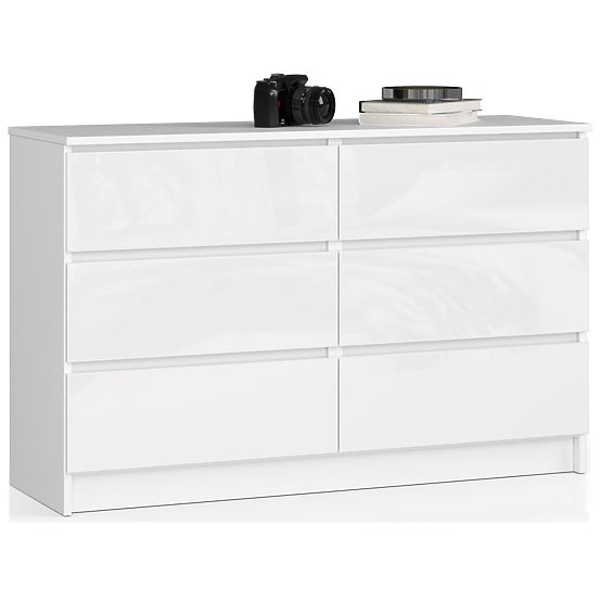 KOMODA K120 6SZ CLP PK BIAŁY POŁYSK