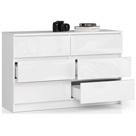 KOMODA K120 6SZ CLP PK BIAŁY POŁYSK