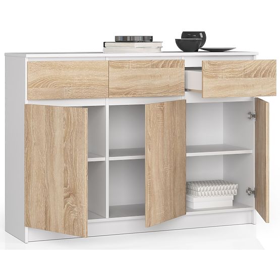 KOMODA K140 3D 3SZ CLP PK BIAŁA / SONOMA