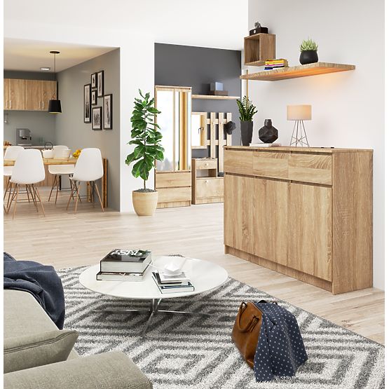 KOMODA K140 3D 3SZ CLP PK DĄB SONOMA