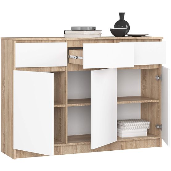 KOMODA K140 3D 3SZ CLP PK SONOMA / BIAŁA