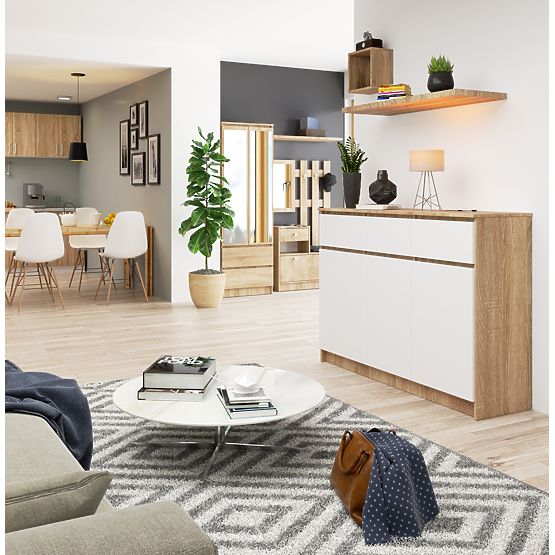 KOMODA K140 3D 3SZ CLP PK SONOMA / BIAŁA