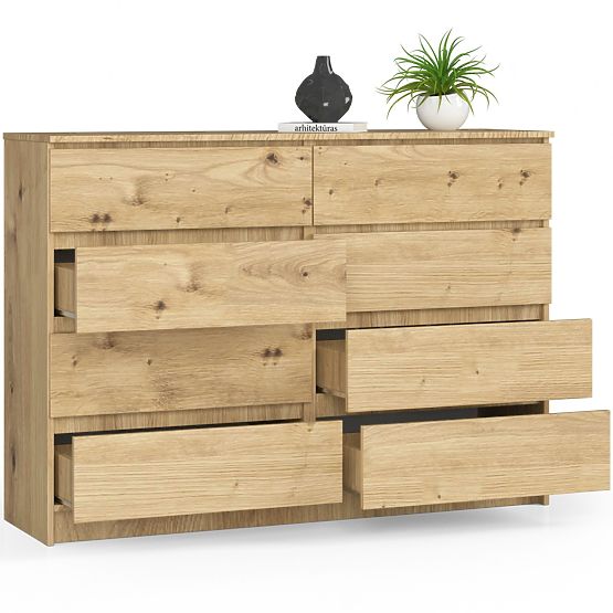 KOMODA K140 8SZ CLP DĄB ARTISAN