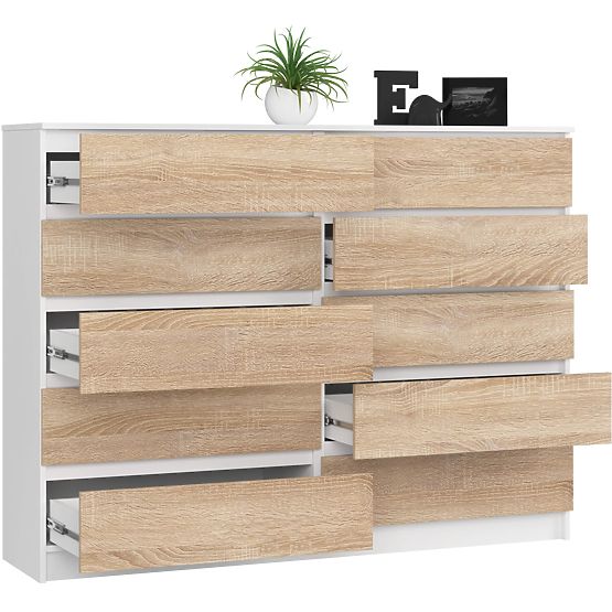 KOMODA K160 10SZ CLP PK BIAŁA / SONOMA