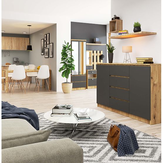 KOMODA K160 2D 4SZ CLP PK ARTISAN / SZARY