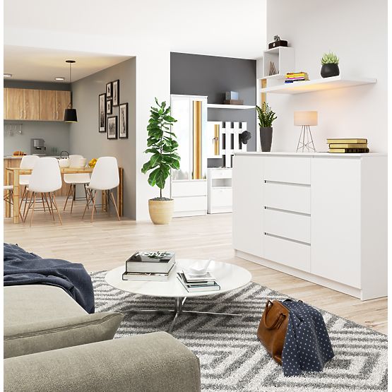 KOMODA K160 2D 4SZ CLP PK BIAŁA