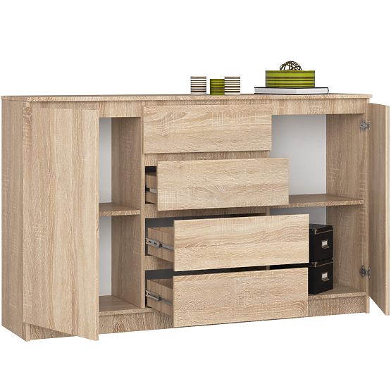KOMODA K160 2D 4SZ CLP PK DĄB SONOMA