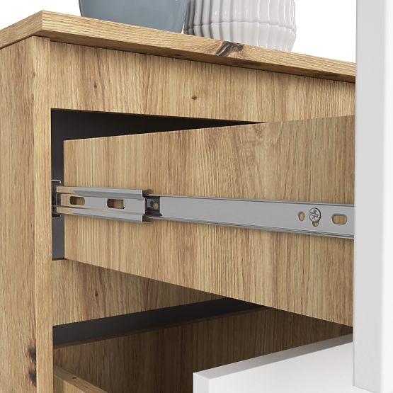 KOMODA K160 4SZ CLP PK DĄB ARTISAN / BIAŁA