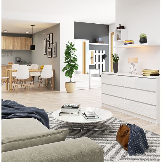 KOMODA K160 6SZ CLP PK BIAŁY POŁYSK