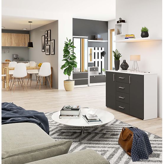 KOMODA K45 PK BIAŁA / GRAFITOWA SZARA