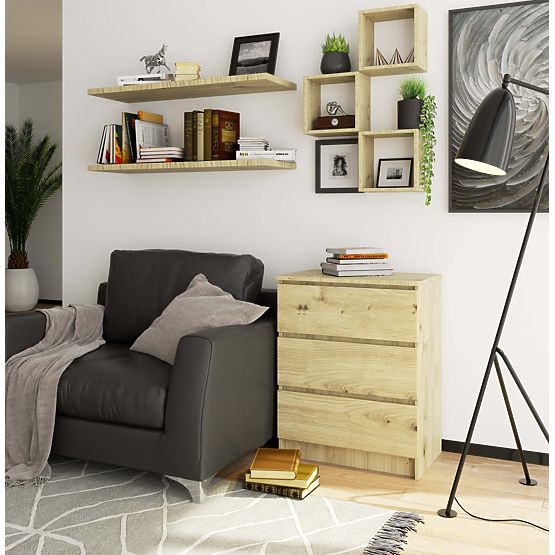 KOMODA K60 3SZ CLP PK DĄB ARTISAN