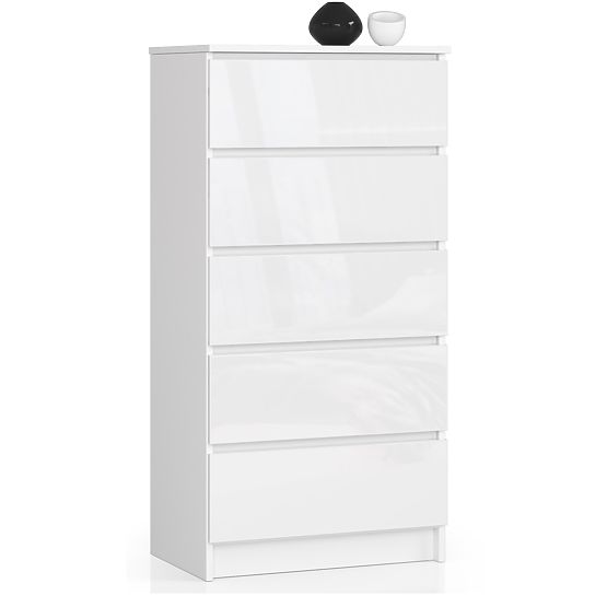 KOMODA K60 5SZ CLP PK BIAŁY POŁYSK