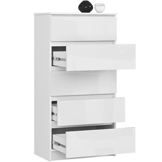 KOMODA K60 5SZ CLP PK BIAŁY POŁYSK