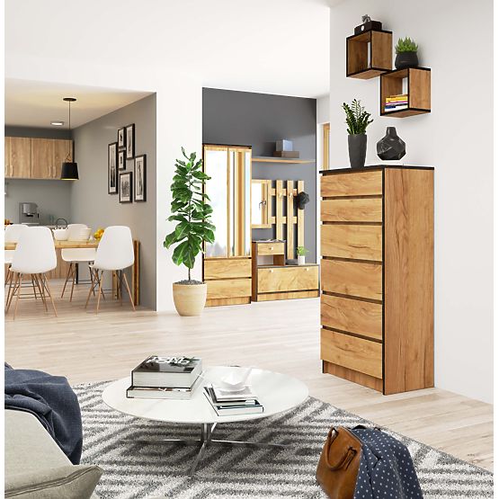 KOMODA K60 6SZ CLP PK DĄB CRAFT