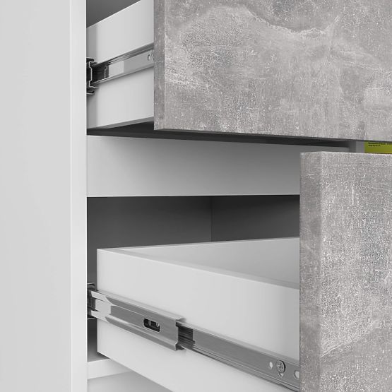 KOMODA K80 JERRY 1D 3SZ PK BIAŁA / BETON