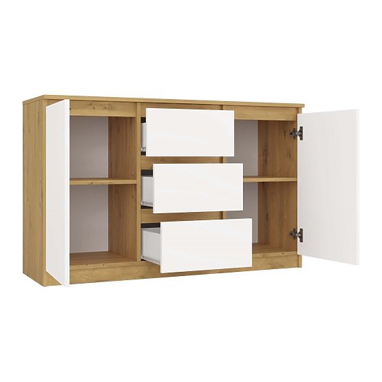 Komoda Malwa 2D3S DĄB ARTISAN BIEL