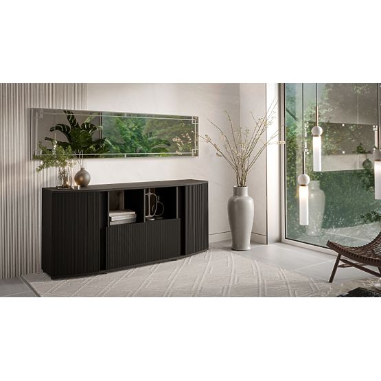 Komoda MICHELLE czarna/dąb wiking