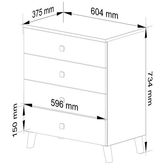 KOMODA MOBI K-04 BIAŁA CZARNA