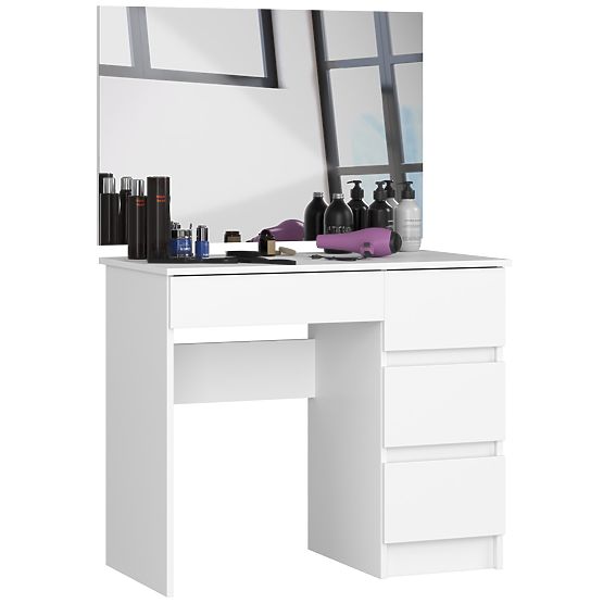 KOSMETYCZNA TOALETKA Z LUSTREM T-6/SL 900x600 PRAWA PK BIAŁA