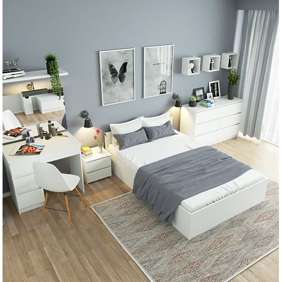 KOSMETYCZNA TOALETKA Z LUSTREM T-6/SL 900x600 PRAWA PK BIAŁA