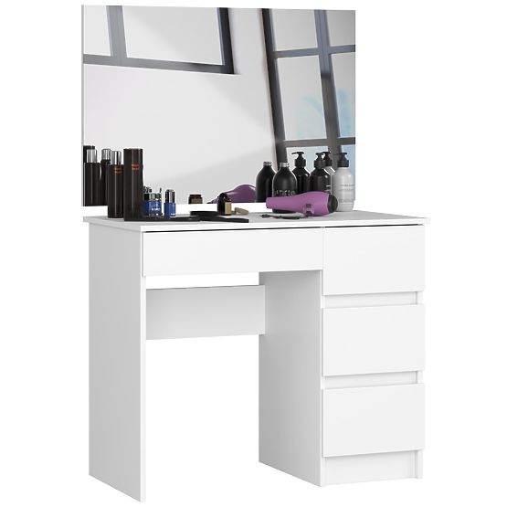 KOSMETYCZNA TOALETKA Z LUSTREM T-6/SL 900x600 PRAWA PK BIAŁA
