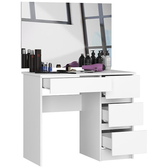KOSMETYCZNA TOALETKA Z LUSTREM T-6/SL 900x600 PRAWA PK BIAŁA