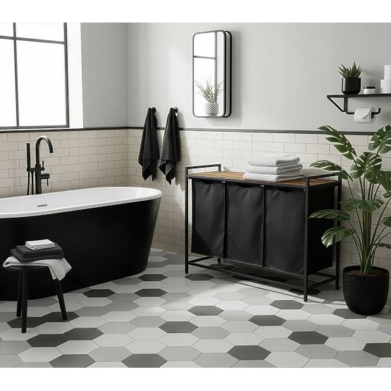 Kosz na pranie z półką 3 komory ARTUS