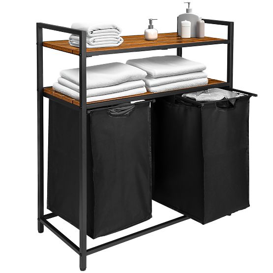 Kosz na pranie z półkami 2 komory MIRUN