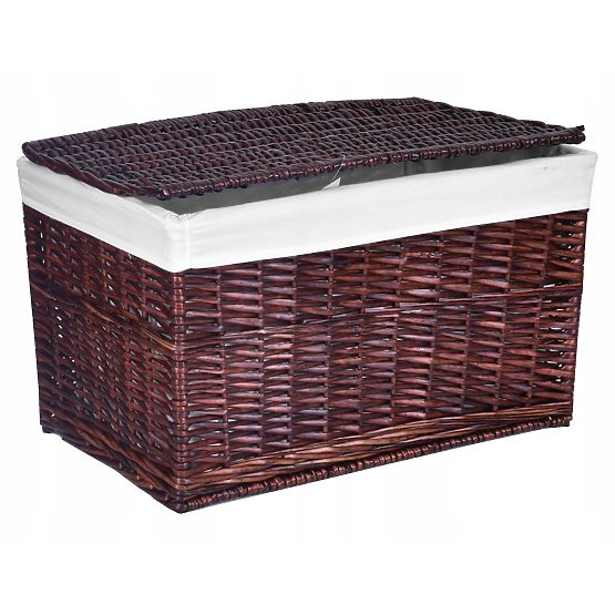 Kosz wiklinowy 105L 66x40x40 cm brązowy