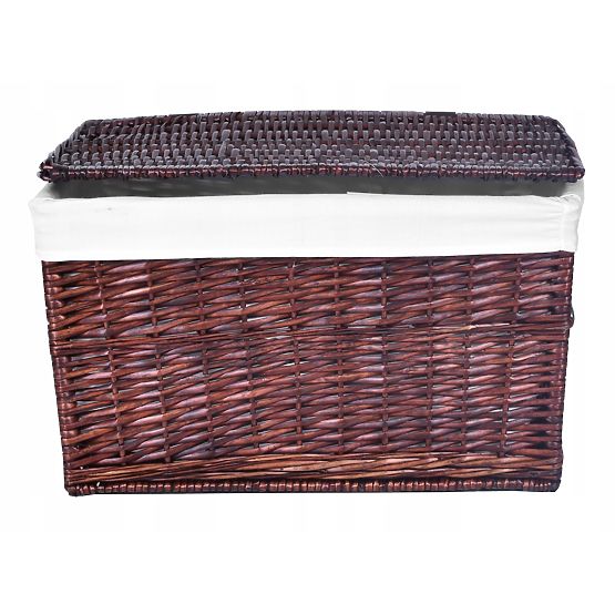 Kosz wiklinowy 105L 66x40x40 cm brązowy