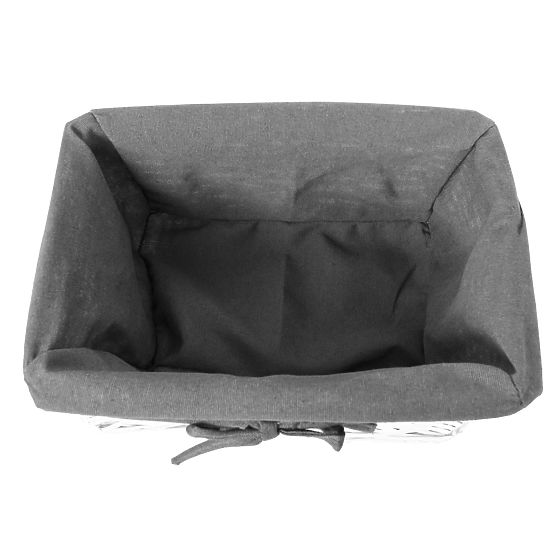 Kosz wiklinowy 30x20x15 cm - biało-szary