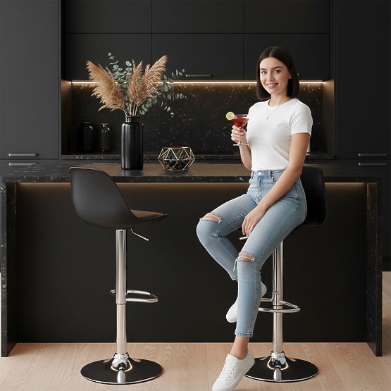 Krzesło barowe Ricardo czarne