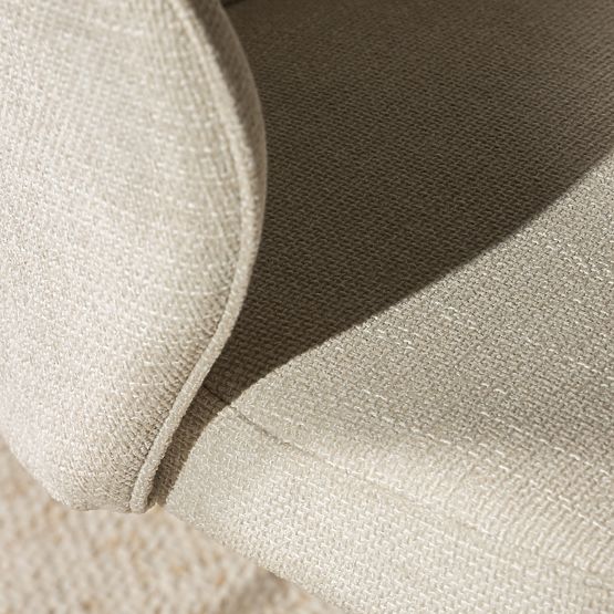 Krzesło do jadalni Avery jasnobeżowe/czarne nogi