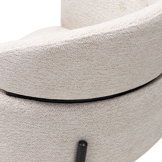 Krzesło do jadalni Granda, ecru/czarne nogi