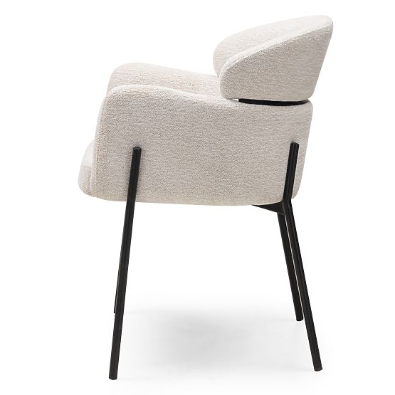 Krzesło do jadalni Granda, ecru/czarne nogi