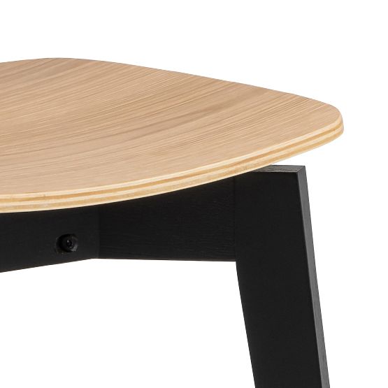 Krzesło do jadalni Roxby czarne/dąb