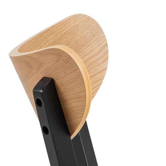 Krzesło do jadalni Roxby czarne/dąb