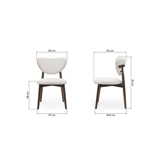 Krzesło jadalniane Domenico beżowe/orzech