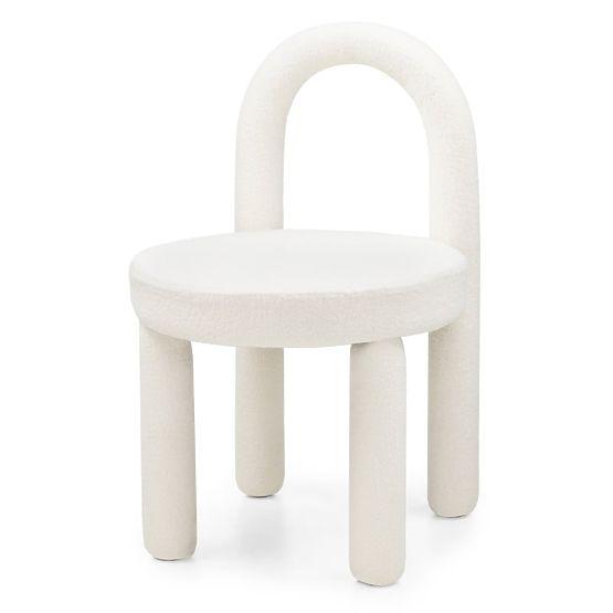 Krzesło jadalniane Ivo, ecru, boucle