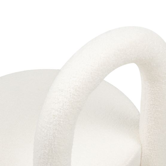 Krzesło jadalniane Ivo, ecru, boucle