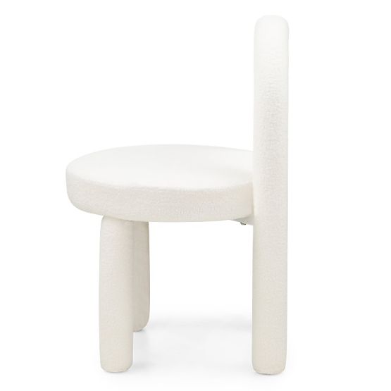 Krzesło jadalniane Ivo, ecru, boucle