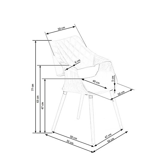 Krzesło K396 orzechowe / czarne (1p=1szt)