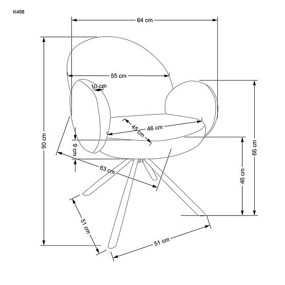 Krzesło K498 cappuccino (1p=2szt)