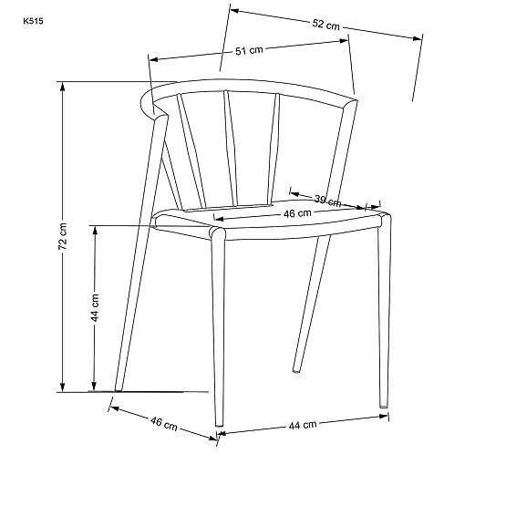 Krzesło K515 naturalne (1p=4szt)