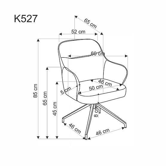 Krzesło K527 brązowe / beżowe (1p=2szt)
