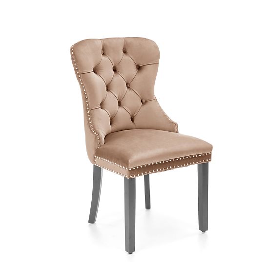 Krzesło MIYA czarne / tapicerka: beżowa (1szt=2szt)