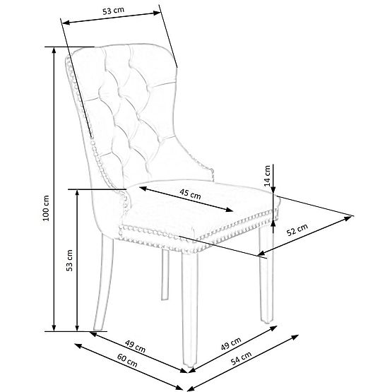 Krzesło MIYA czarne / tapicerka: beżowa (1szt=2szt)